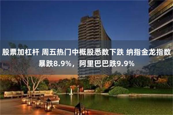 股票加杠杆 周五热门中概股悉数下跌 纳指金龙指数暴跌8.9%，阿里巴巴跌9.9%
